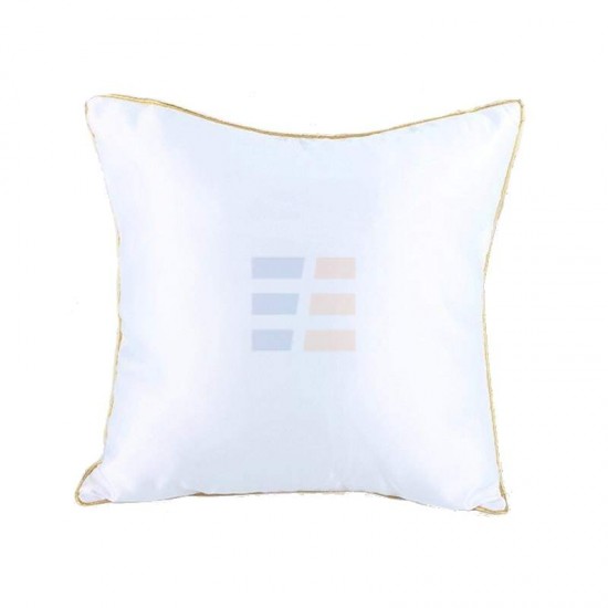 Fata de Perna de Sublimare, Alba, cu Margina Aurie, 40x40 cm