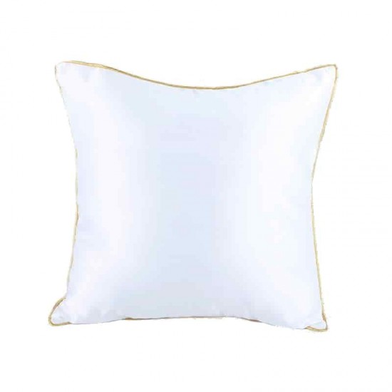 Fata de Perna de Sublimare, Alba, cu Margina Aurie, 40x40 cm