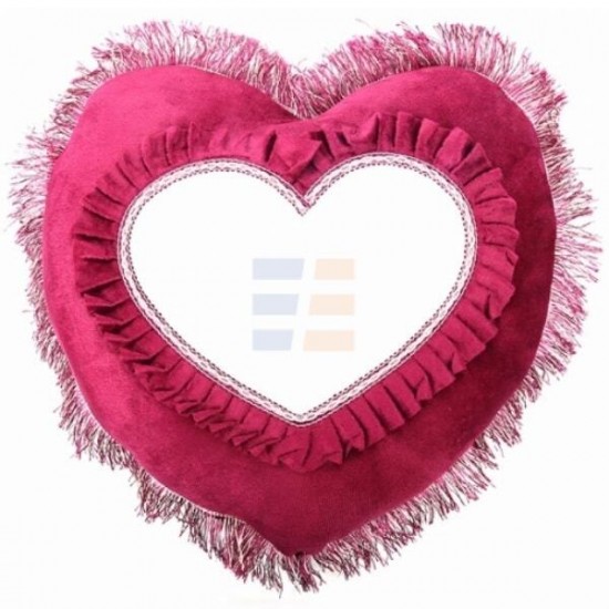 Сублимационная Наволочка, Бордовая, Сердце, 44x30 см