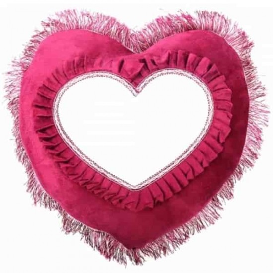 Сублимационная Наволочка, Бордовая, Сердце, 44x30 см