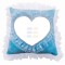 Сублимационная Наволочка, Сердце, Голубая, 40x40 см