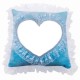 Сублимационная Наволочка, Сердце, Голубая, 40x40 см