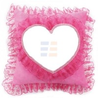 Сублимационная Наволочка, Сердце, Розовая, 40x40 см