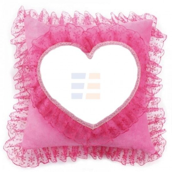 Сублимационная Наволочка, Сердце, Розовая, 40x40 см
