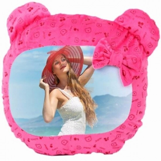 Сублимационная Наволочка, Розовая, Медвежонок, 40x37 см