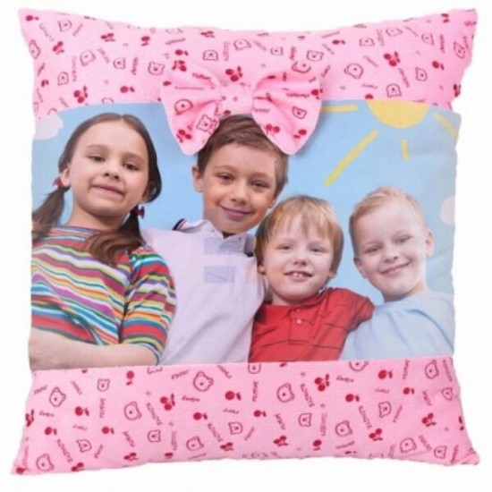 Сублимационная Наволочка, Розовая, Плюшевая, 40x40 см