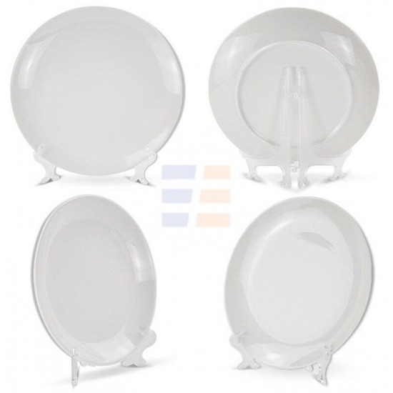 6" Farfurie 3D Alba de Sublimare (15.2 cm)