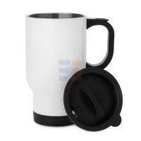 14oz Cana Auto de Calatorie de Sublimare, Alba (415 ml)
