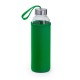 500ml Glass Green Water Bottle with Case