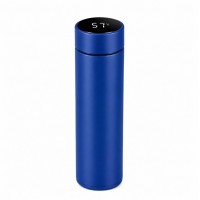 500 ml Termos din Otel Inoxidabil cu Termometru, Blue 500 ml Termos din Otel Inoxidabil cu Termometru, Blue