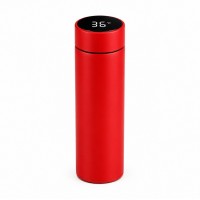 500 ml Termos din Otel Inoxidabil cu Termometru, Red 500 ml Termos din Otel Inoxidabil cu Termometru, Red