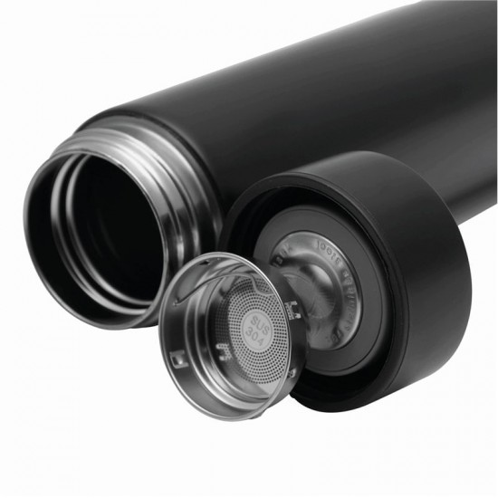 500 ml Termos Negru din Otel Inoxidabil cu Termometru