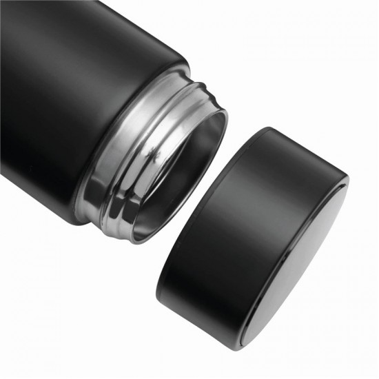 500 ml Termos Negru din Otel Inoxidabil cu Termometru