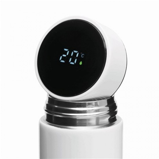 500 ml Termos Alb din Otel Inoxidabil cu Termometru