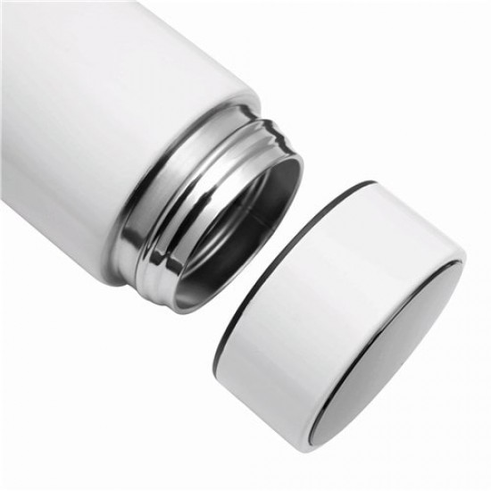 500 ml Termos Alb din Otel Inoxidabil cu Termometru