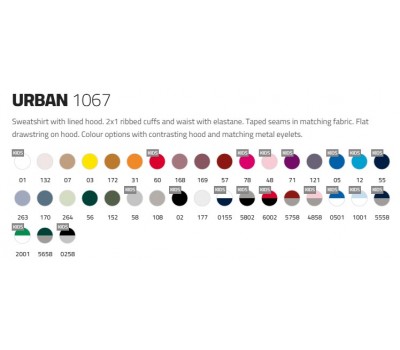 Hanorac сu Gluga Urban, (S-BK)