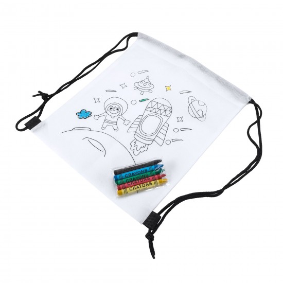 Rucsac Netesut cu Creioane, Alb