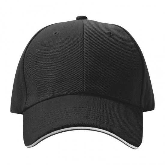 Cap Curtis with Metal Buckle, Black
