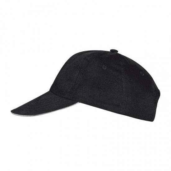 Cap Curtis with Metal Buckle, Black