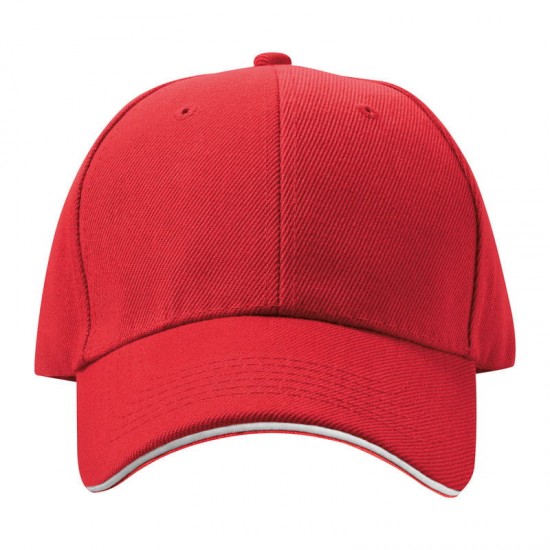 Бейсболка Curtis с Металлической Застежкой, Red