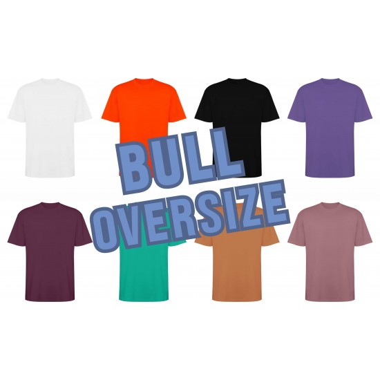 T-Shirt Bull, Oversize, White, S